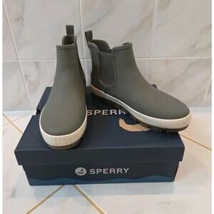 Sperry Women’s Torrent Chelsea Waterproof Rain Boot (STS86829) Size 10M Green